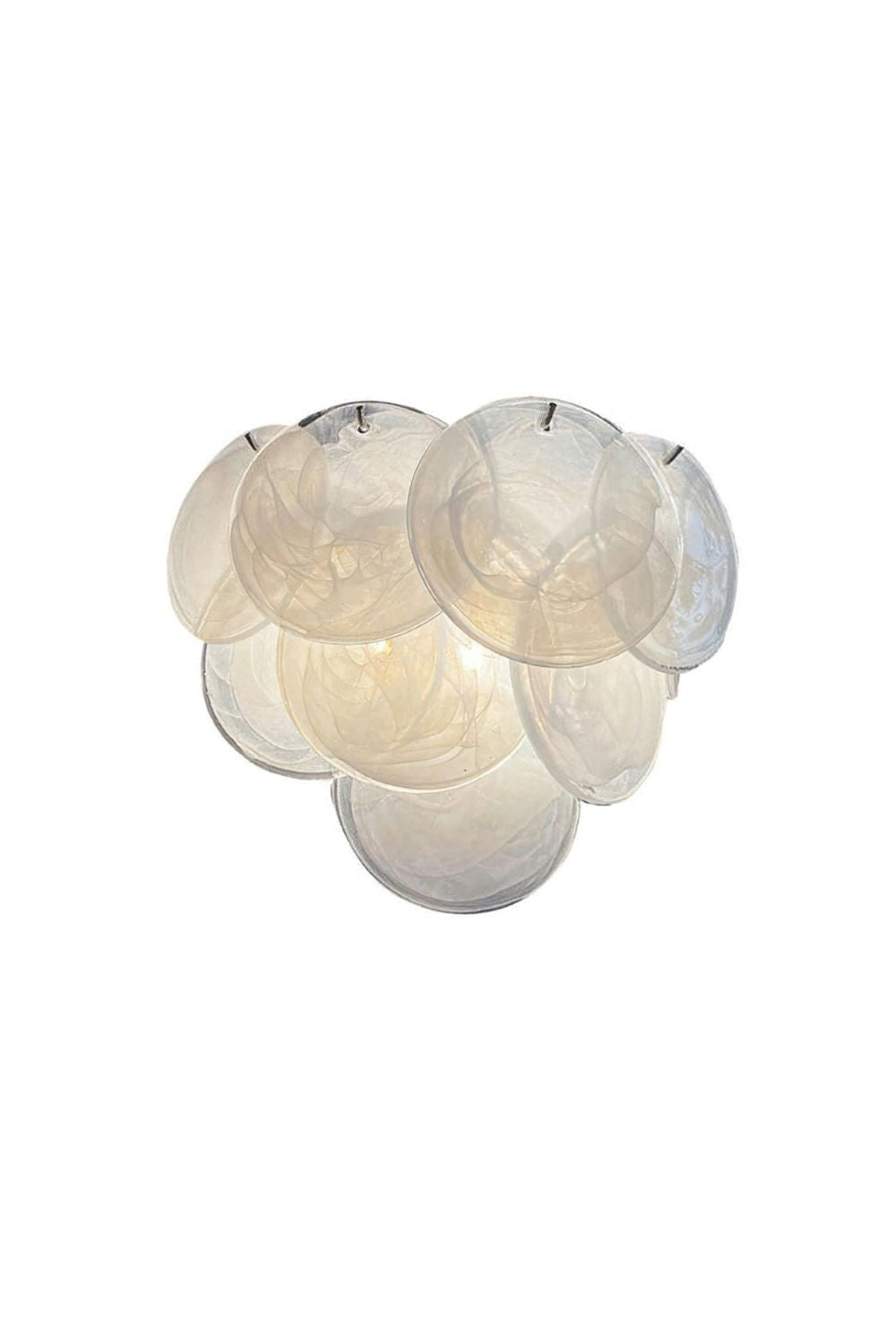 White Art Glass Discs Wall Lamp