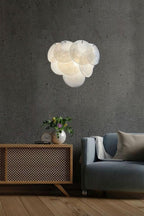 White Art Glass Discs Wall Lamp