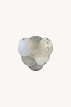White Art Glass Discs Wall Lamp
