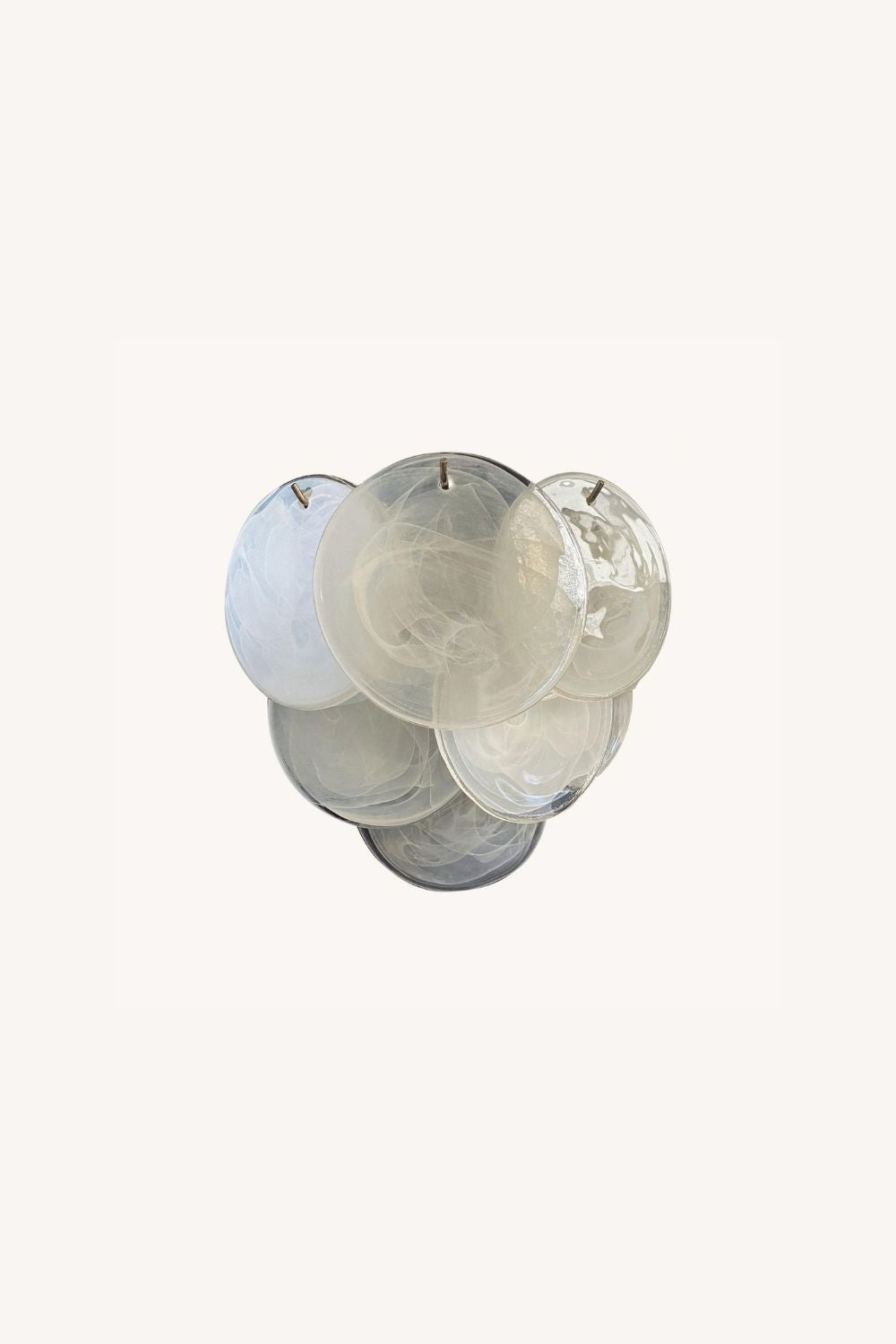 White Art Glass Discs Wall Lamp