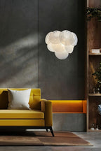 White Art Glass Discs Wall Lamp
