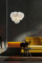 White Art Glass Discs Wall Lamp