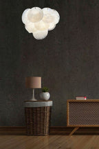 White Art Glass Discs Wall Lamp