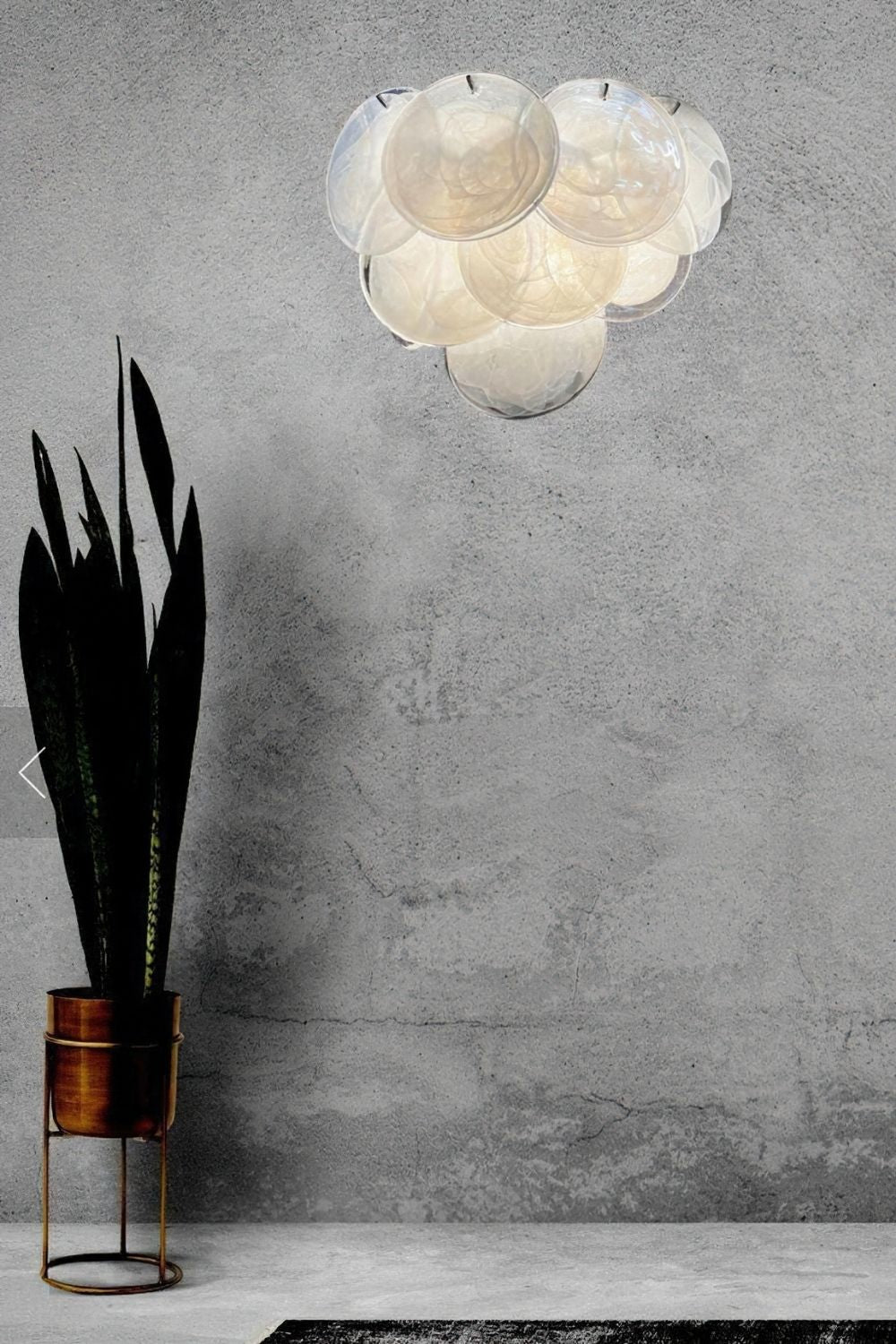 White Art Glass Discs Wall Lamp