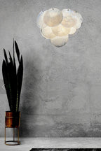 White Art Glass Discs Wall Lamp
