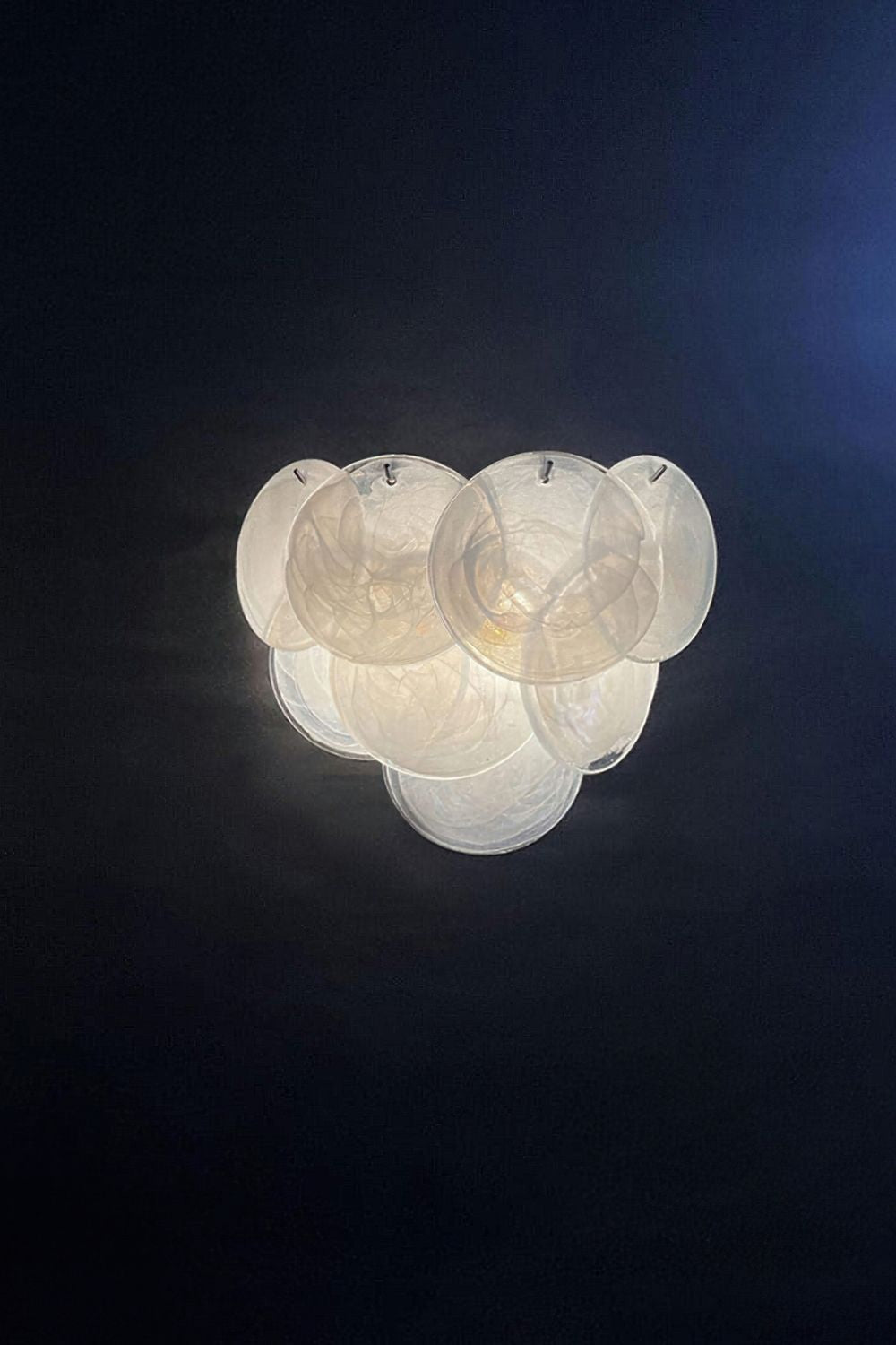 White Art Glass Discs Wall Lamp