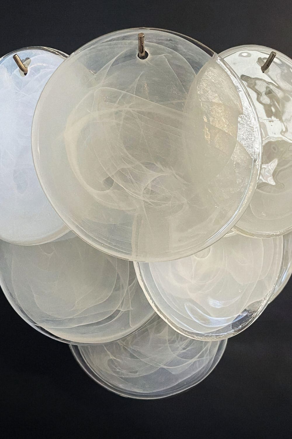 White Art Glass Discs Wall Lamp