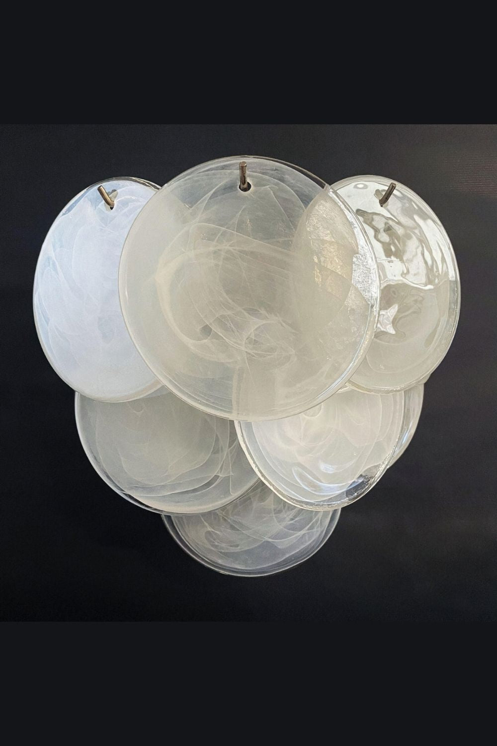 White Art Glass Discs Wall Lamp