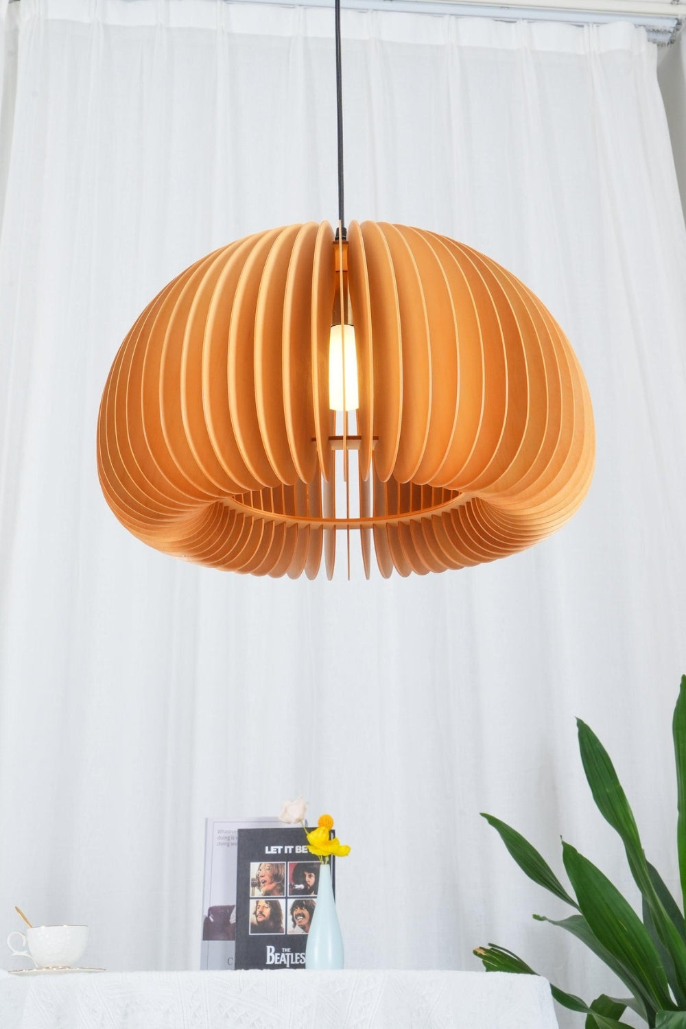 Wooden Pumpkin Swag Lights