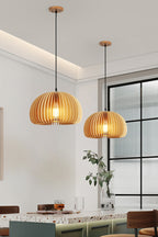 Wooden Pumpkin Swag Lights
