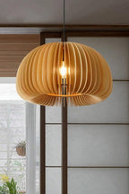 Wooden Pumpkin Swag Lights
