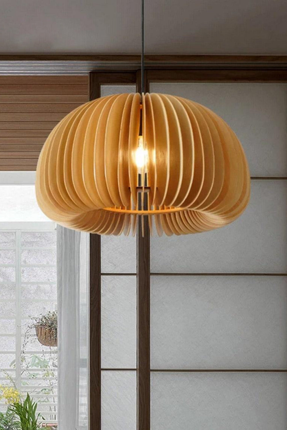 Wooden Pumpkin Swag Lights