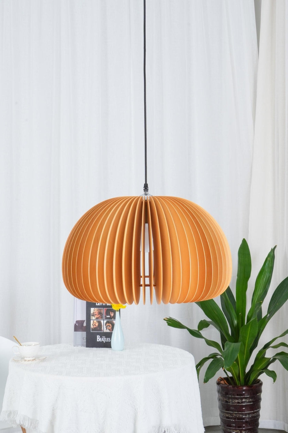 Wooden Pumpkin Swag Lights