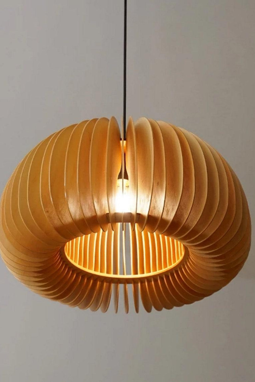 Wooden Pumpkin Swag Lights