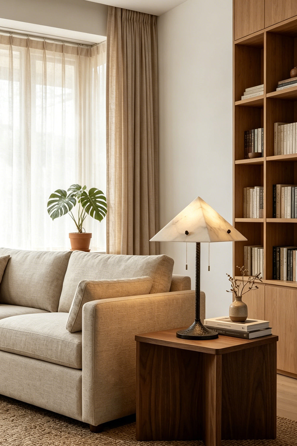 Zenith Alabaster Prism Table Lamp