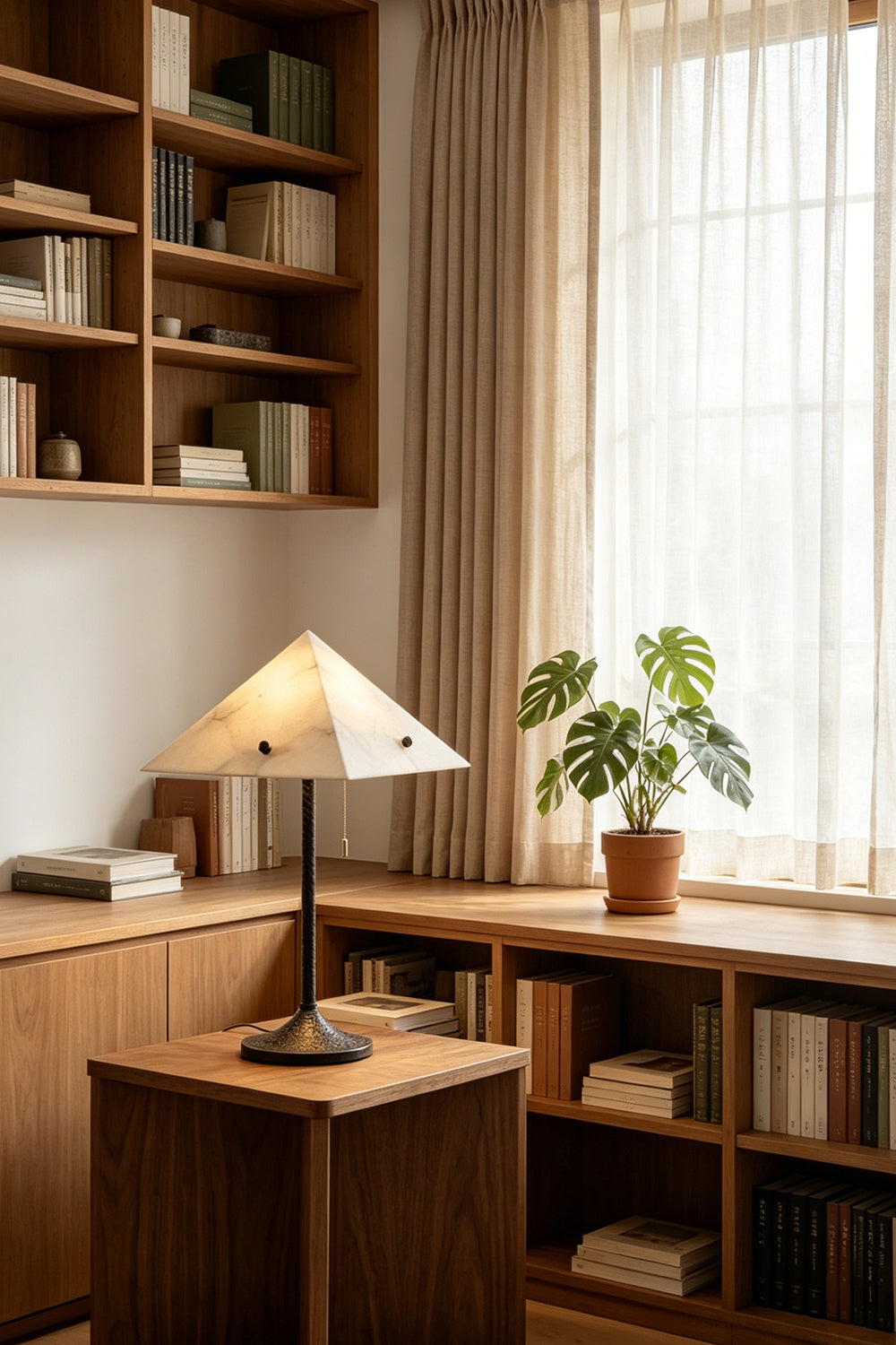 Zenith Alabaster Prism Table Lamp