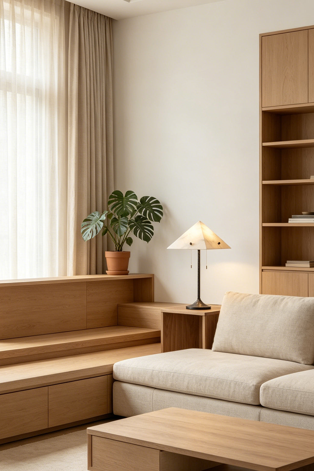 Zenith Alabaster Prism Table Lamp