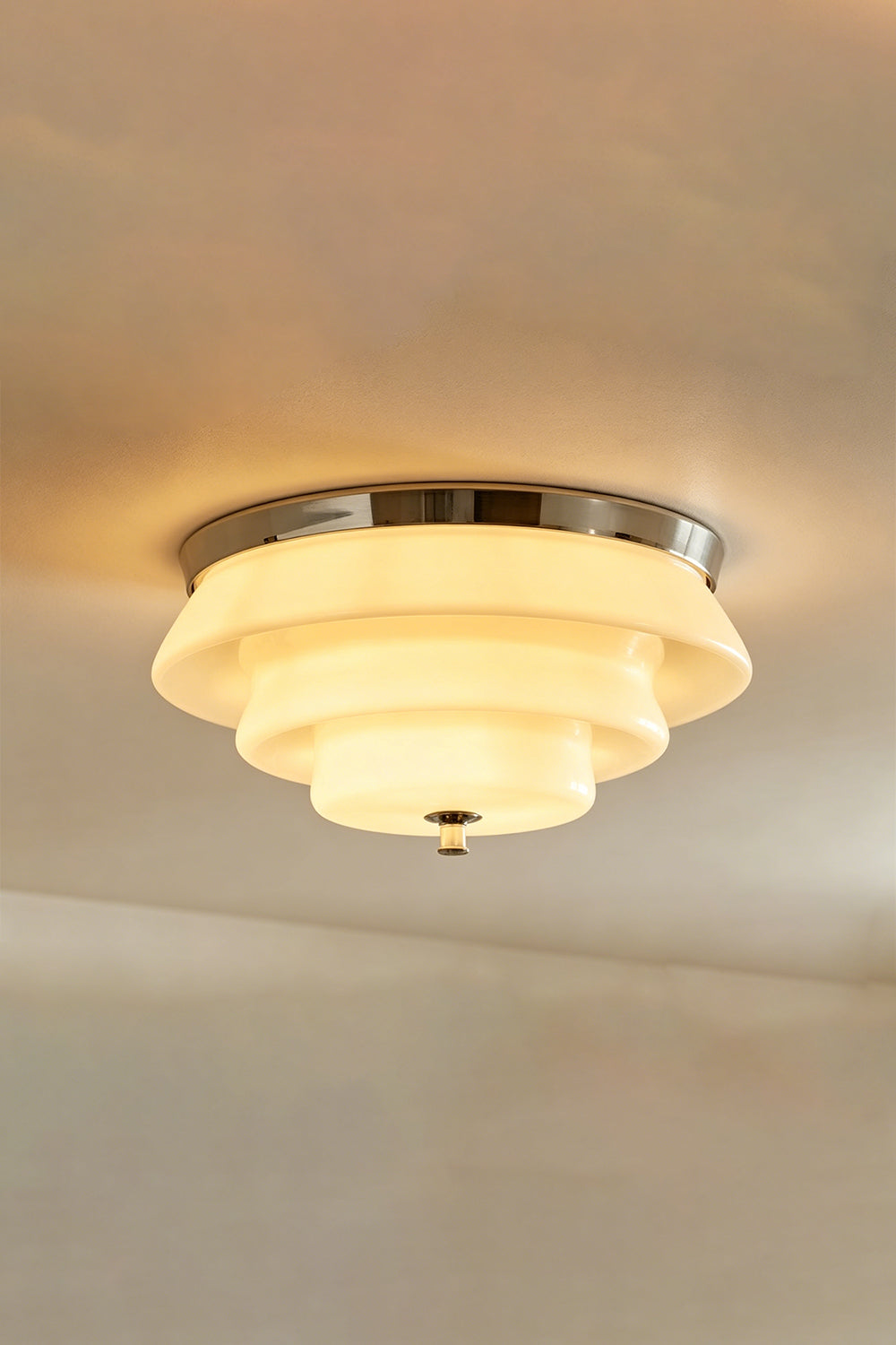 Ziggurat Horizon Glass Ceiling Light
